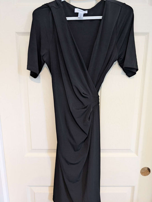 Medium Black Motherhood Maternity Wrap Dress, Maternity M (8-10)