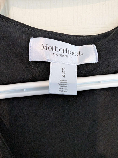 Medium Black Motherhood Maternity Wrap Dress, Maternity M (8-10)