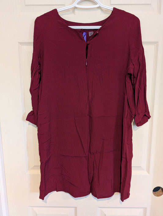 Medium Seraphine Burgundy Maternity Dress, Maternity M (8-10)