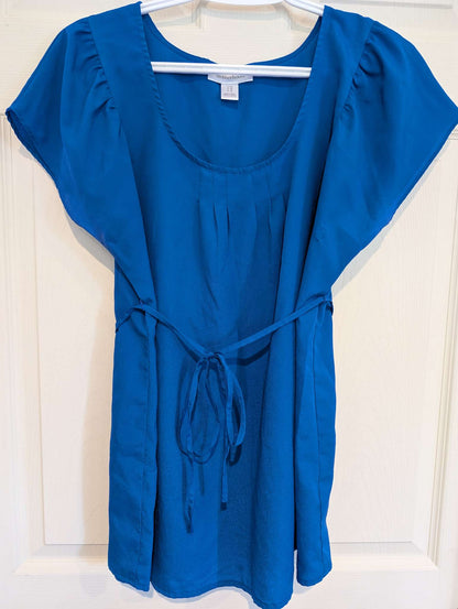 Medium Blue Motherhood Maternity Blouse , Maternity M (8-10)