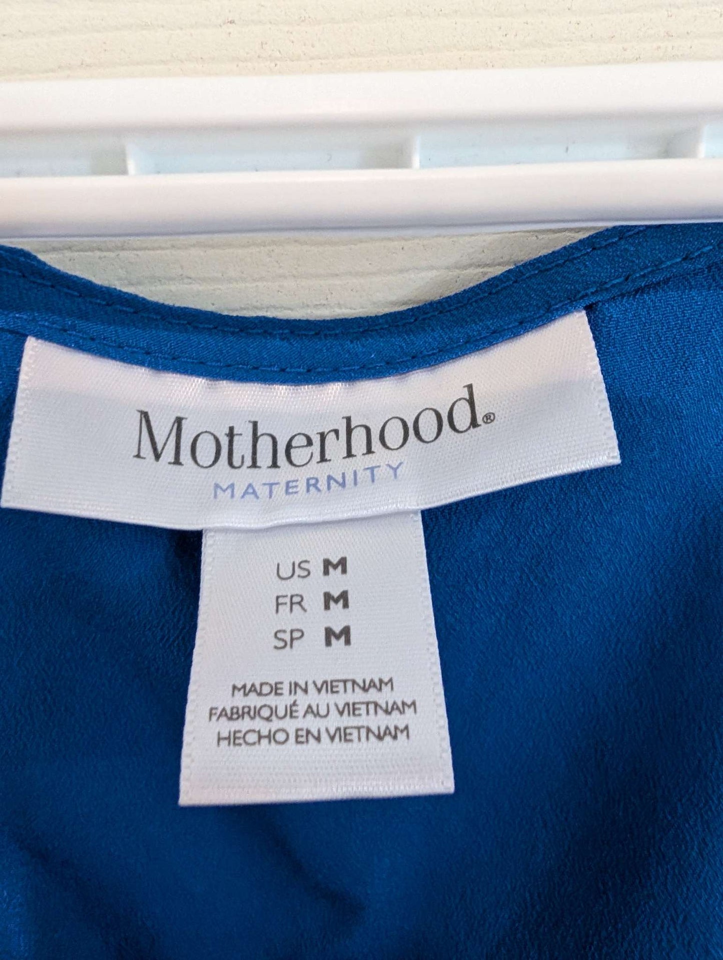 Medium Blue Motherhood Maternity Blouse , Maternity M (8-10)