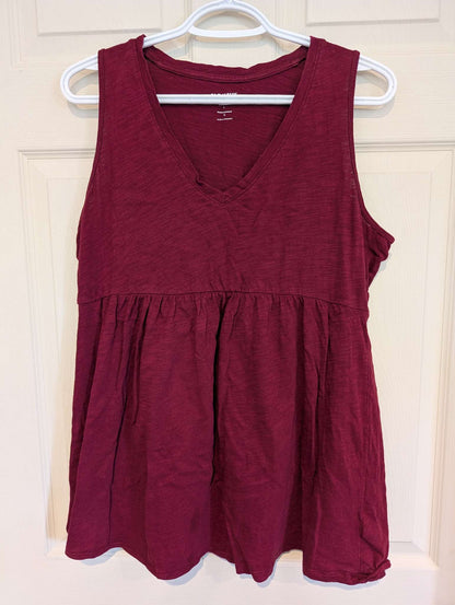Large Burgundy Old Navy Maternity Tank, Maternity L (12-14)