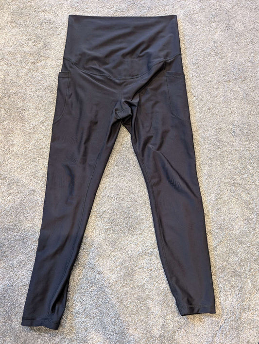 Medium Black Old Navy Active Maternity Leggings - 7/8 Length, Maternity M (8-10)