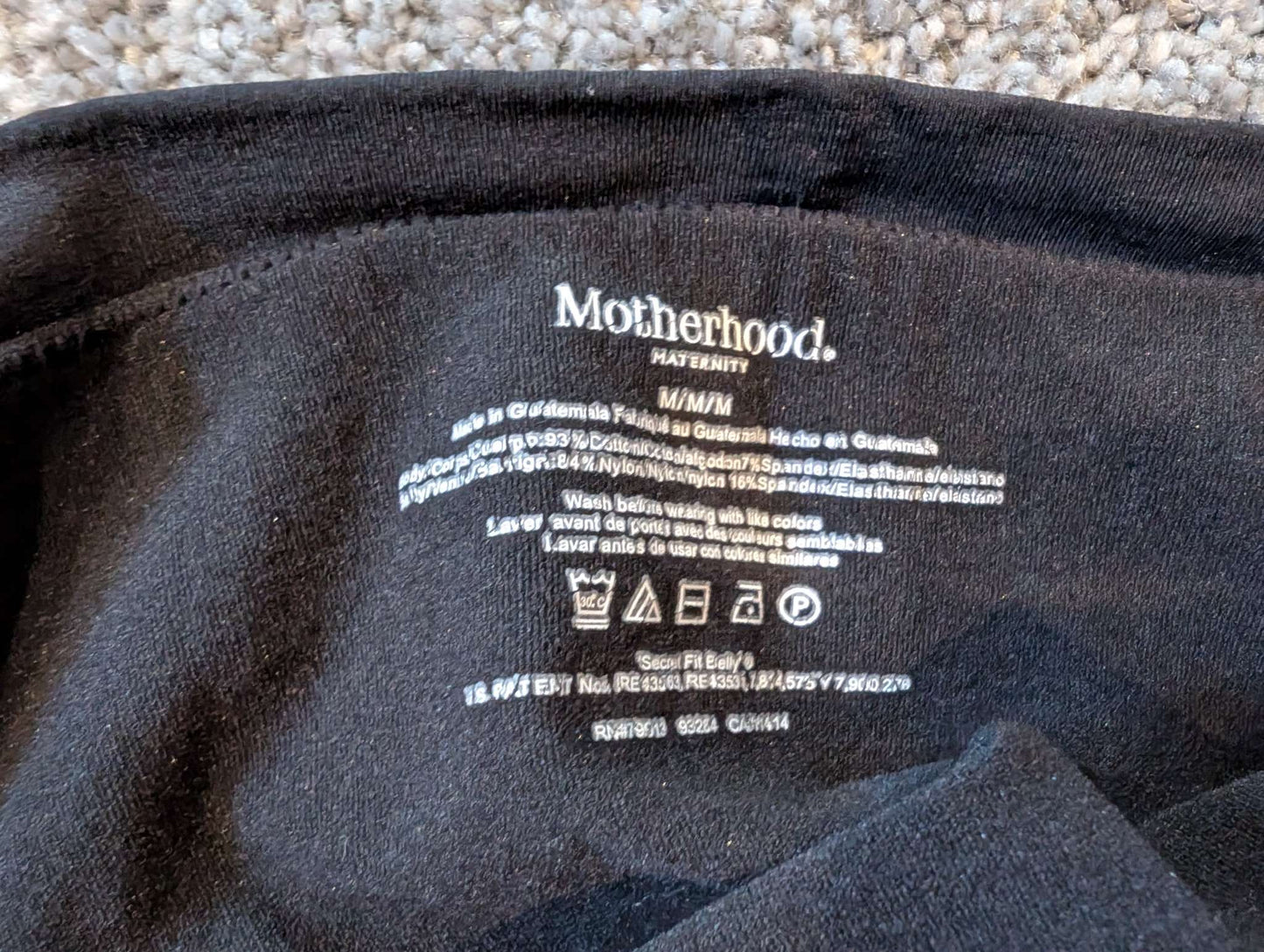 Three Pairs Medium Motherhood Maternity Leggings, Maternity M (8-10)