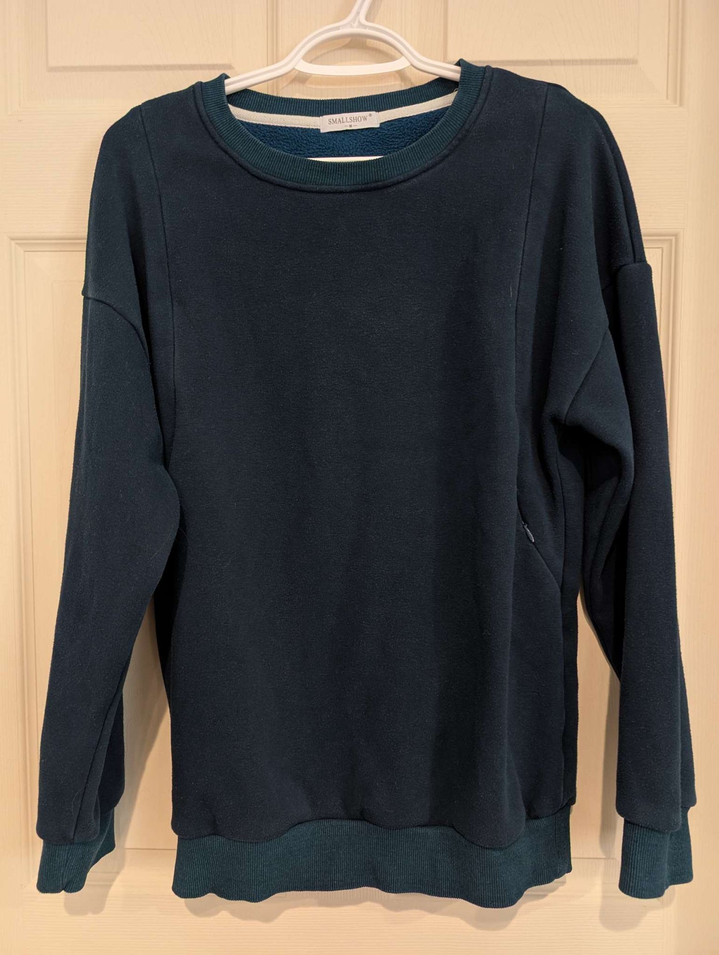 Medium Smallshow Teal Nursing Sweater - MSRP: $44, Maternity M (8-10)