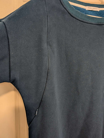 Medium Smallshow Teal Nursing Sweater - MSRP: $44, Maternity M (8-10)