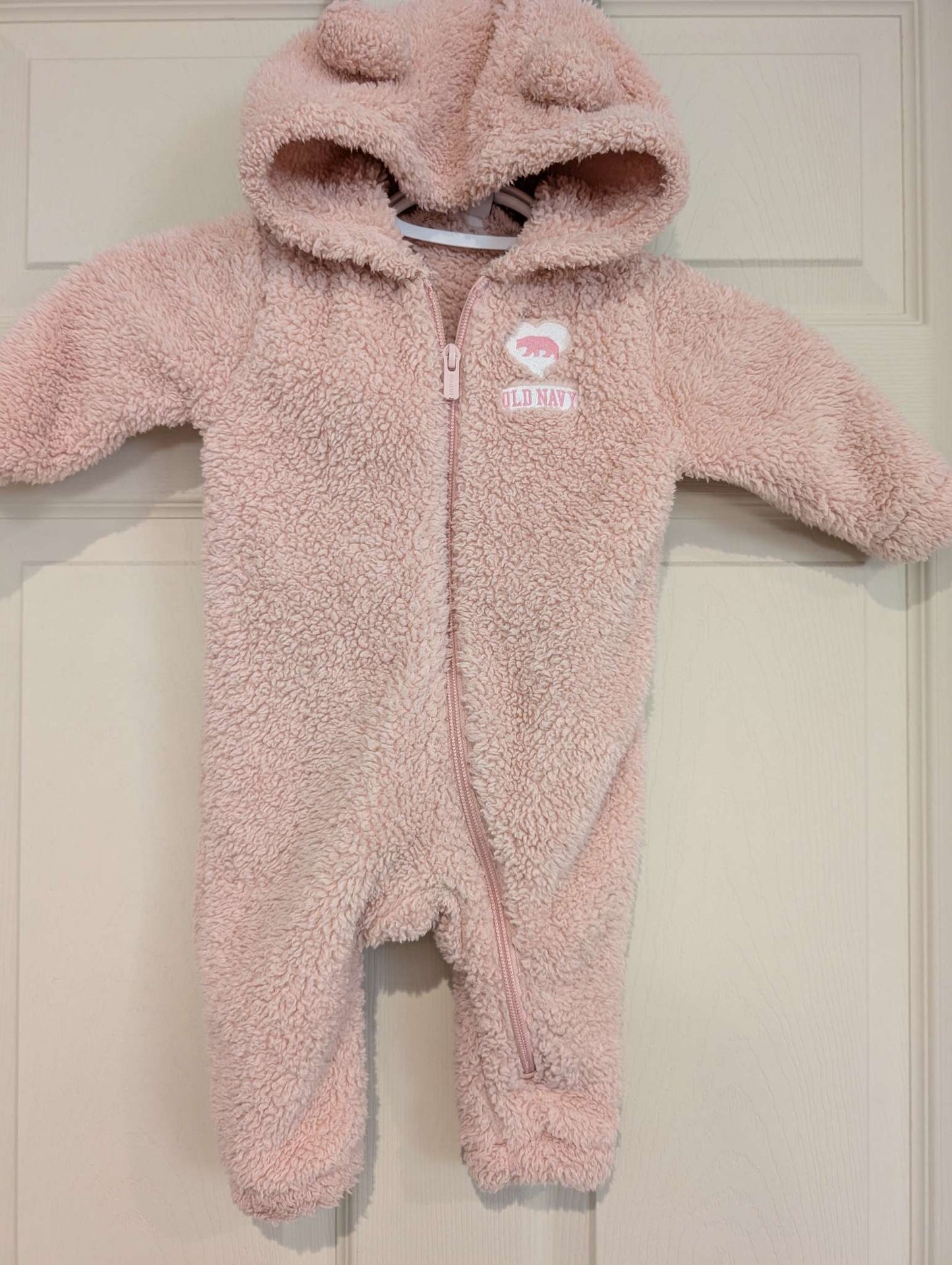 6-12 Month Pink Old Navy Bearsuit, Kids 12 Month (9-12M)