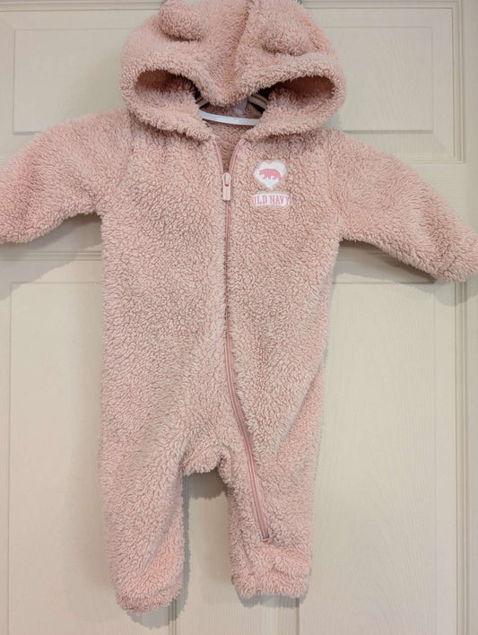 6-12 Month Pink Old Navy Bearsuit, Kids 12 Month (9-12M)