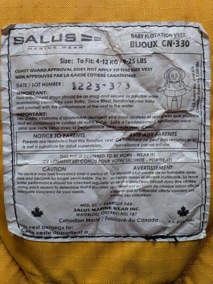 Salus Infant Life Jacket - MSRP: $89.00