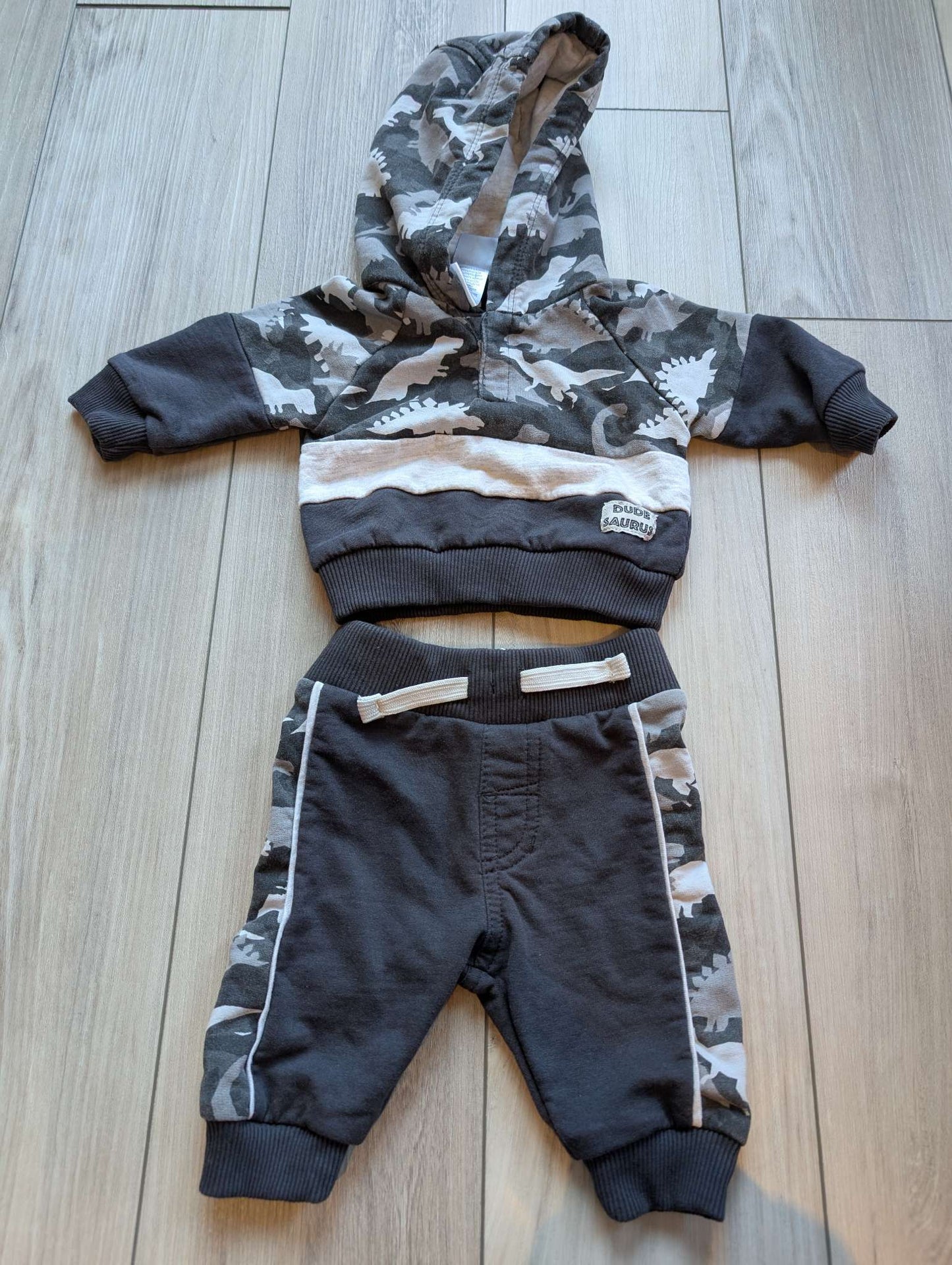 Little Lad 0-3 Month Matching Dino Sweat Set, Kids 3 Month (0-3M)
