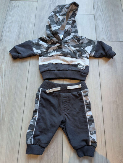 Little Lad 0-3 Month Matching Dino Sweat Set, Kids 3 Month (0-3M)