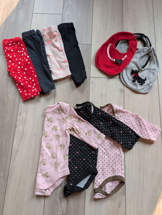 Girls 3-6 Months Basics Set, Kids 6 Month (3-6M)