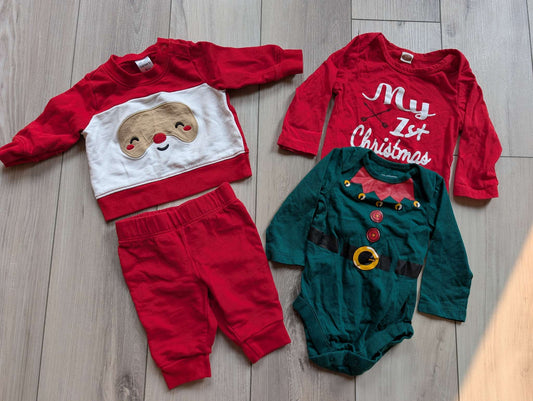 0-3 Month Christmas Outfit Set, Kids 3 Month (0-3M)