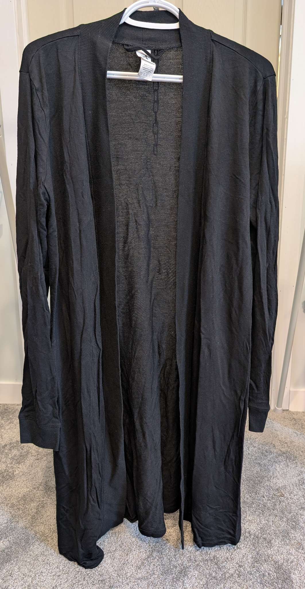 Thyme Maternity Size Large Long Black Cardigan, Maternity L (12-14)