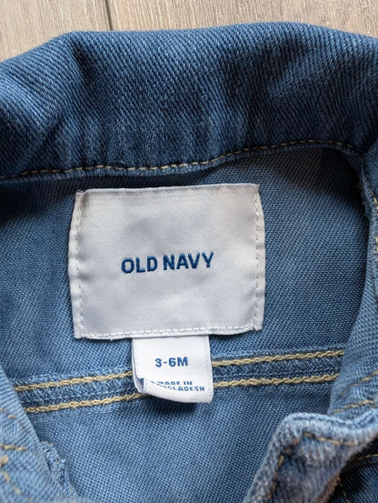 0-3 Month Girls Denim Jacket, Kids 6 Month (3-6M)