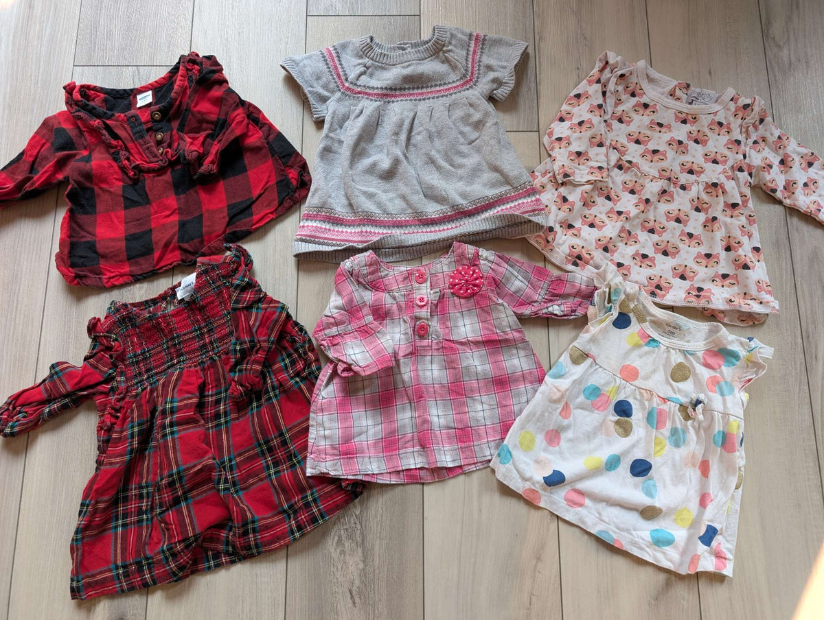 Girls 3-6 Month Fall Tops Set, Kids 6 Month (3-6M)