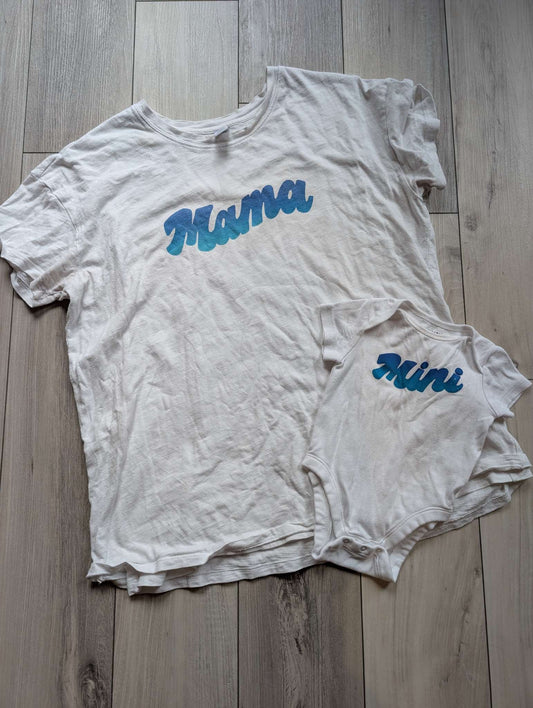 Mama + Mini Matching Set (Women's Medium Nursing Shirt + 3-6 Month Gender Neutral Onesie), Maternity M (8-10)