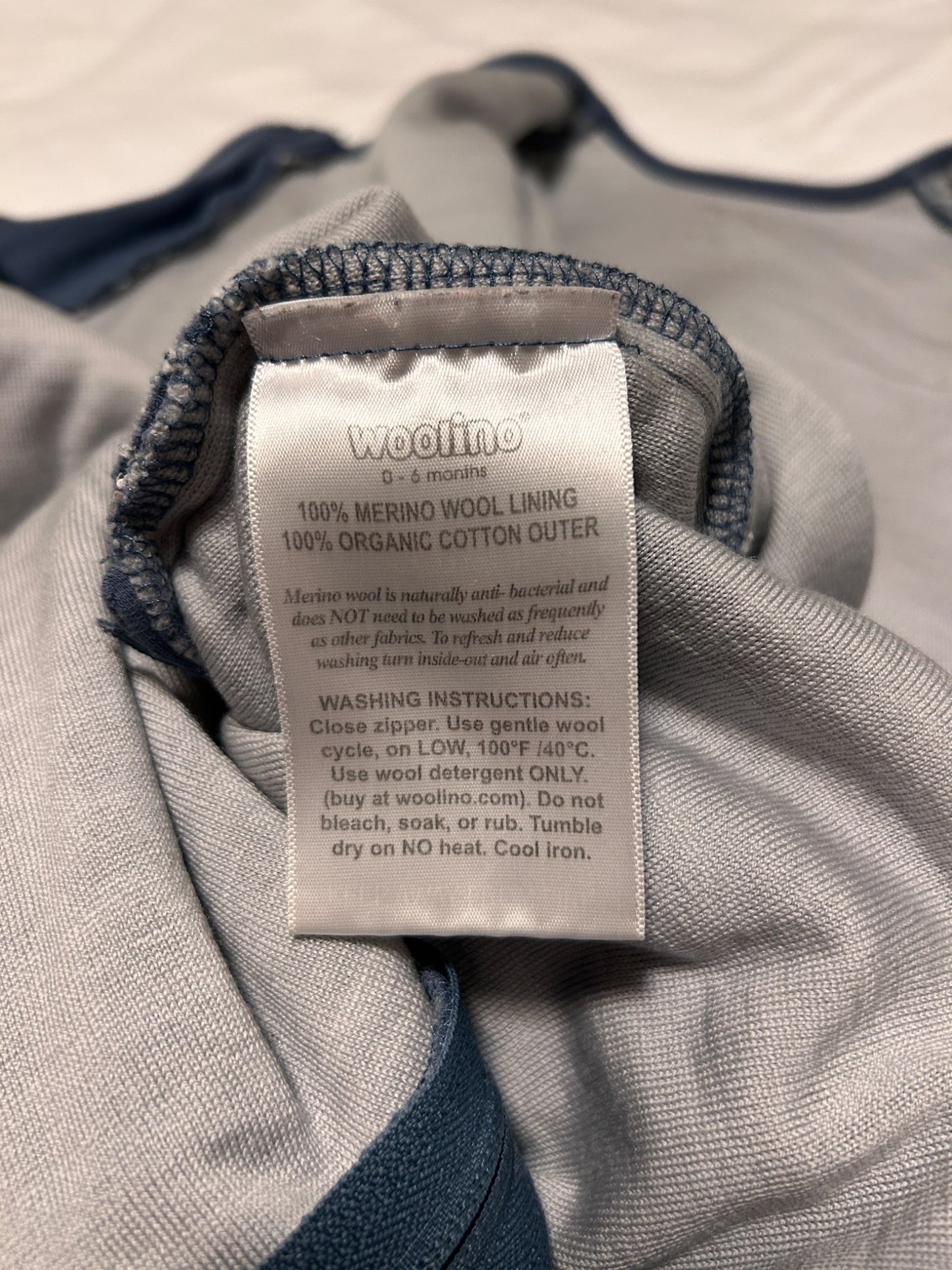Woolino sleep sack 0-6 months, 0-6 Months (Small)
