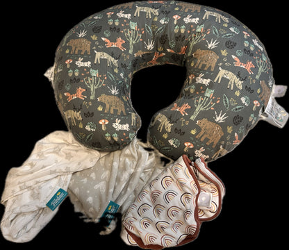 Boppy nursing pillow and 3 covers