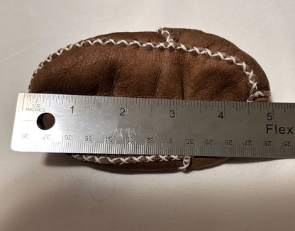 Baby booties - brown, 4.5 inches length, Shoes 3.5 (Baby: 0-12 mth)