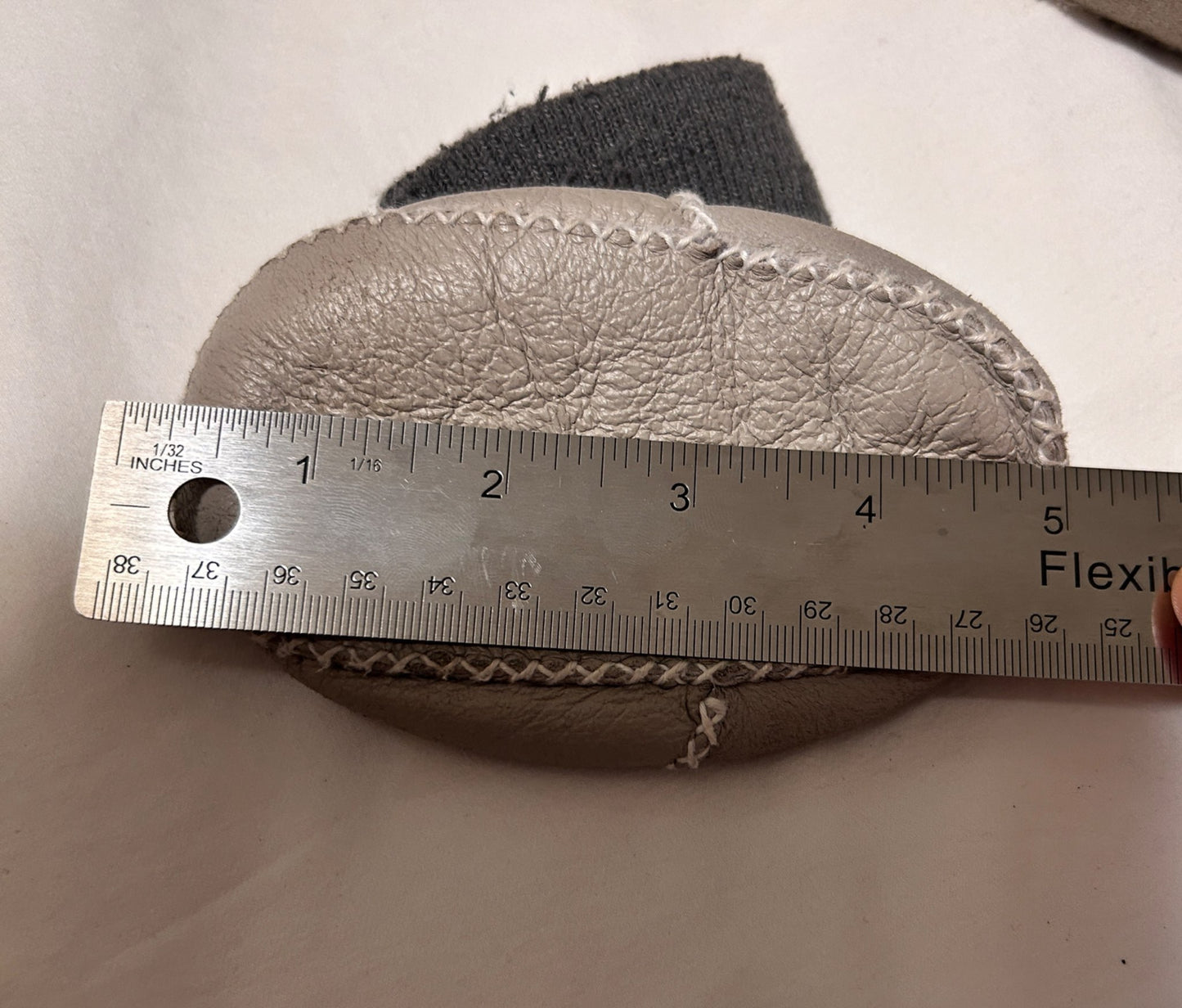Baby booties, grey, 5 inches length, Shoes 5 (Walkers:12-24 mth)