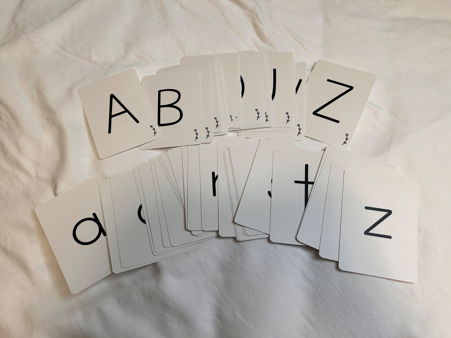 Two sets of alphabet cards
