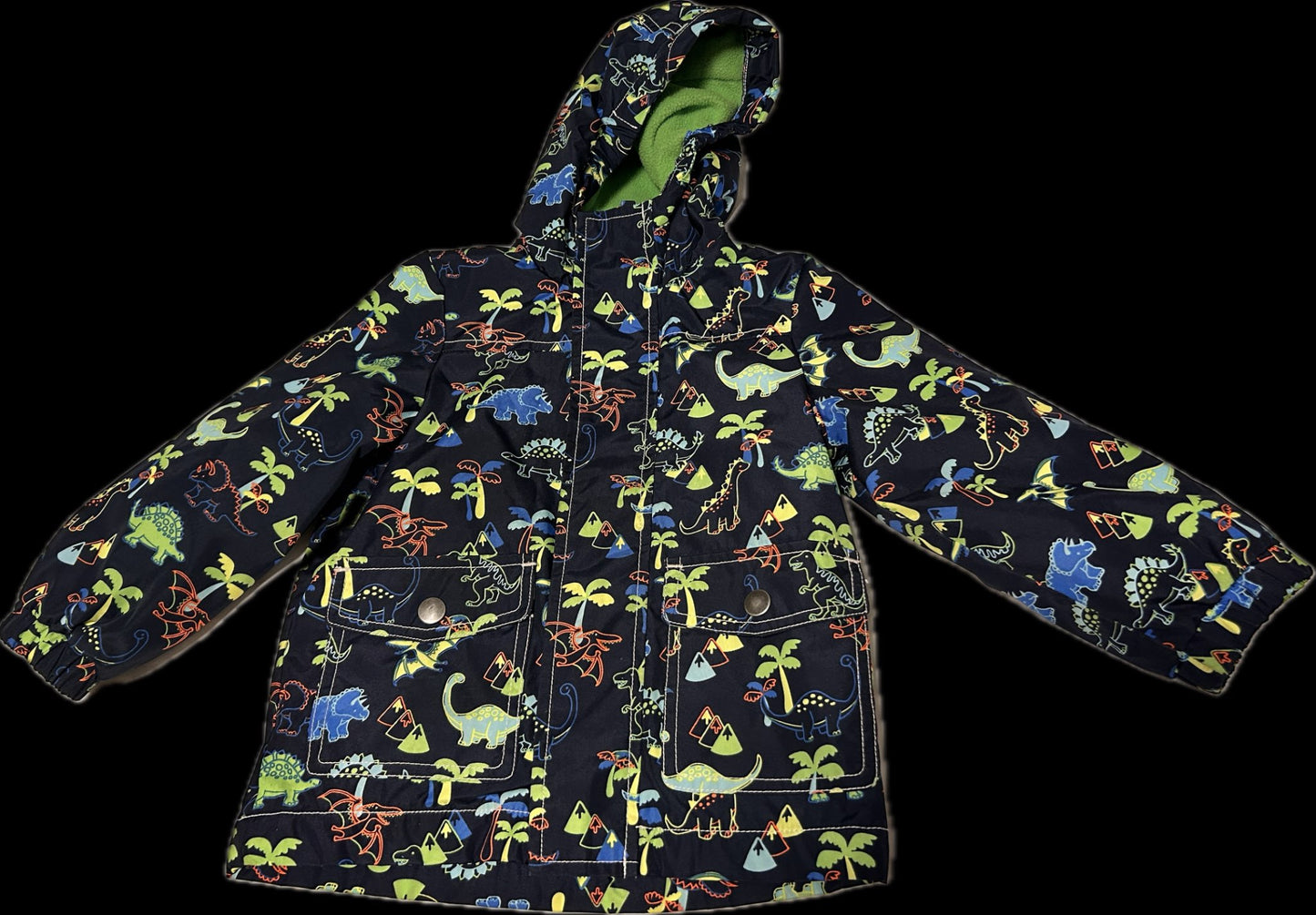 Dinosaur print fleece lined jacket 24M, Kids 24 Month (18-24M)