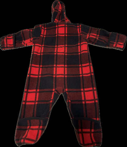 Columbia plaid print fleece bunting suit 6-12 months, Kids 12 Month (9-12M)