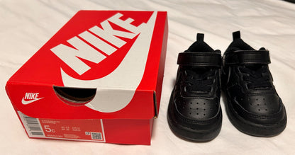 Nike black Court Borough low sneakers size 5C, Shoes 5 (Walkers:12-24 mth)