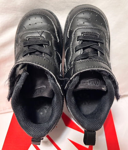 Nike black Court Borough low sneakers size 8C, Shoes 8 (Toddler:2-4yr)
