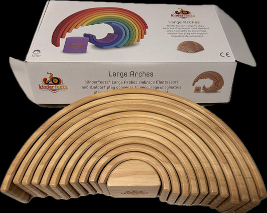 Wood stacking arches