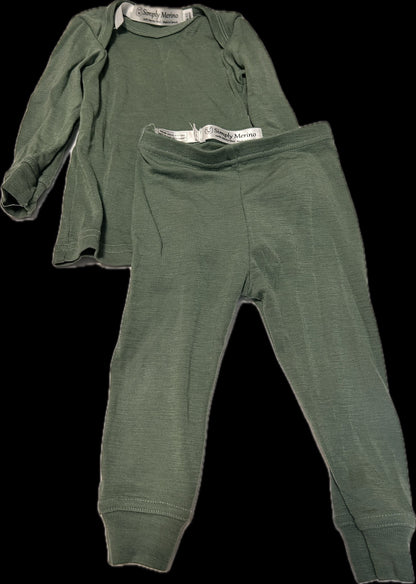 Merino wool top and pants age 6-12 months, Kids 12 Month (9-12M)