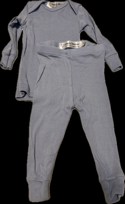 Merino wool top and pants 3-6 months, Kids 6 Month (3-6M)