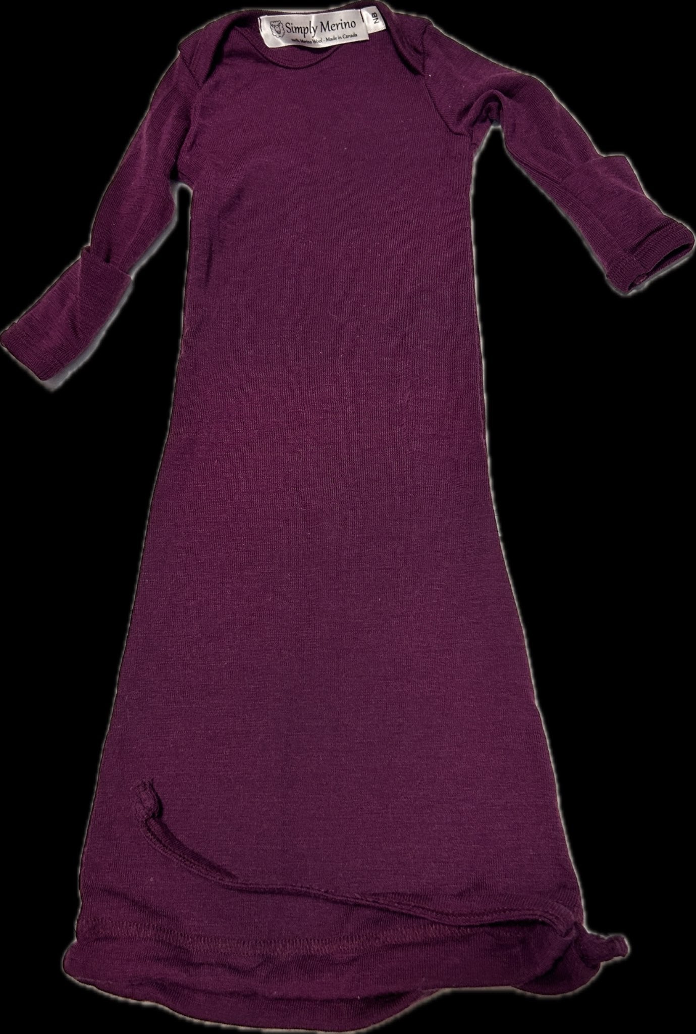 Merino wool sleep gown newborn size, 0-3 Months (Newborn)