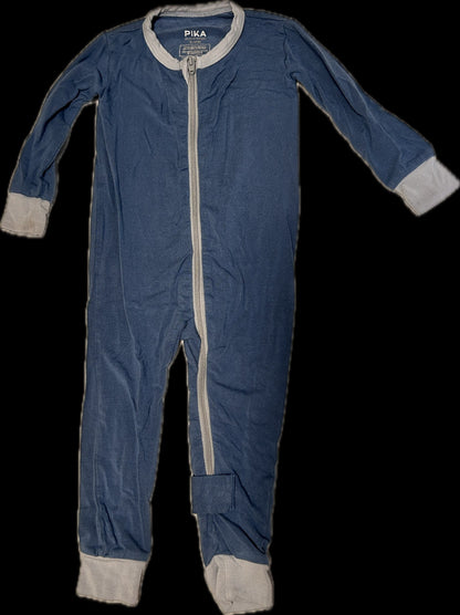 Pika blue romper 6-12M, Kids 12 Month (9-12M)