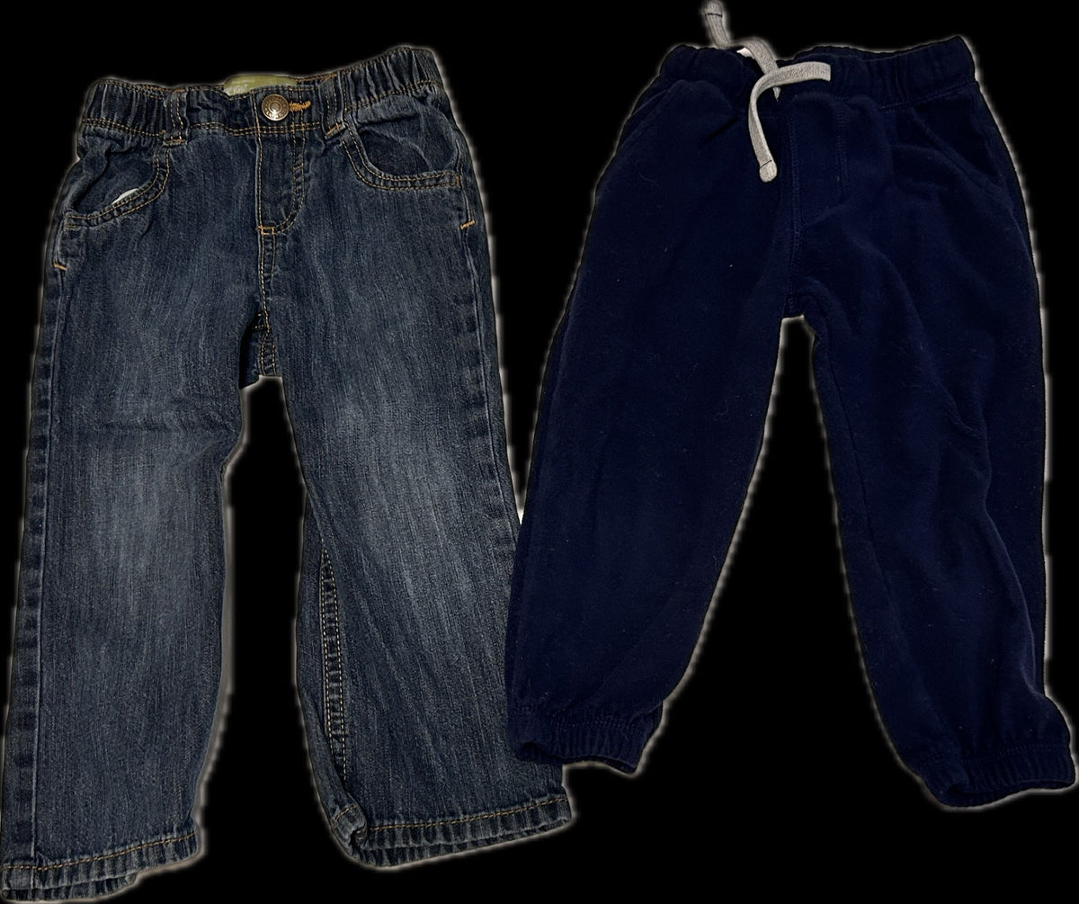 Bundle of 2T jeans and fleece joggers, Kids 2T