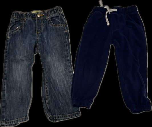 Bundle of 2T jeans and fleece joggers, Kids 2T