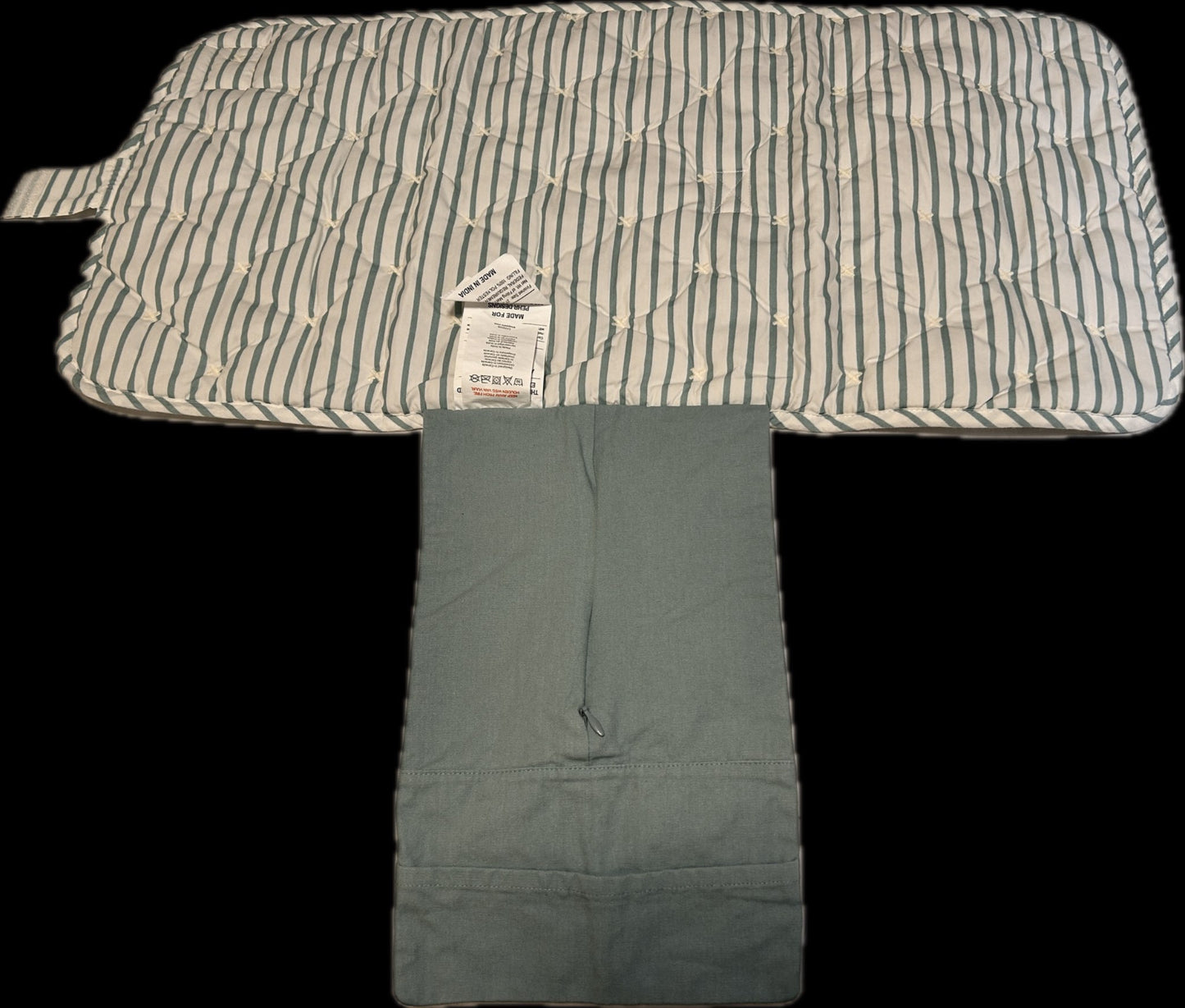 Bundle of Pehr blue (ocean) stripe "on the go" changing pad, pouch and mini pouch