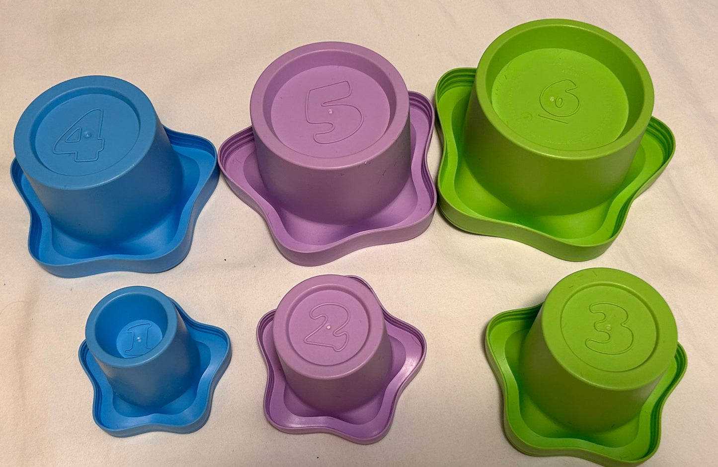Stack of 6 cups by Green Toys