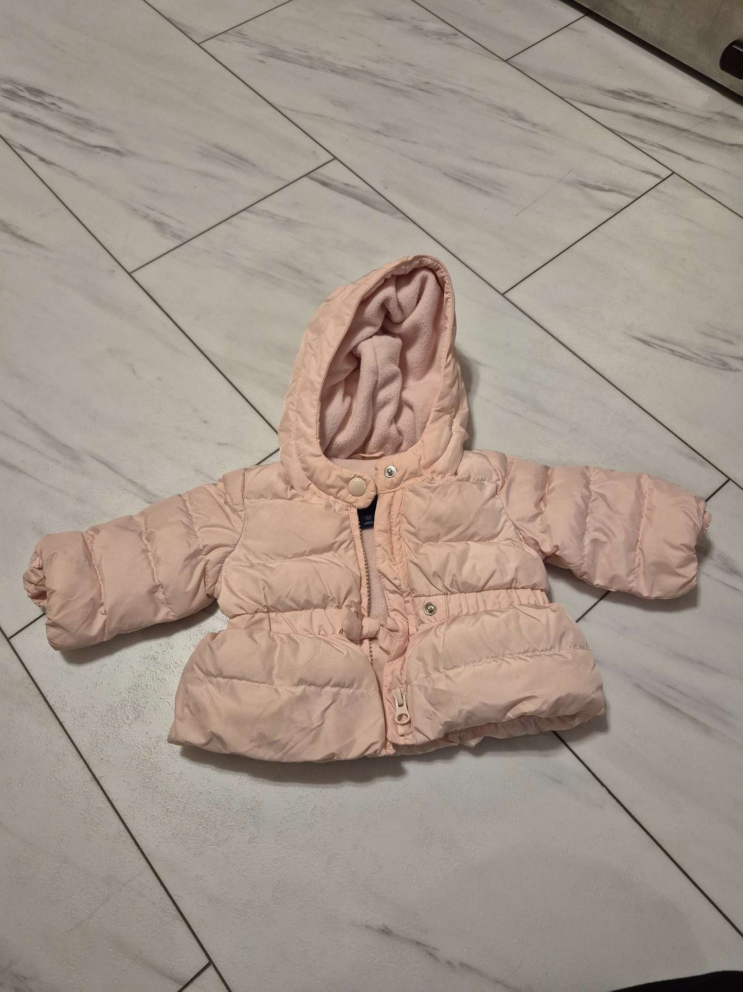 Outdoor Pink Puffy Jacket, 0-6M, Kids 3 Month (0-3M)