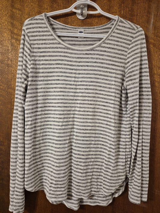 Striped Long Sleeve Maternity Top, Medium, Maternity M (8-10)