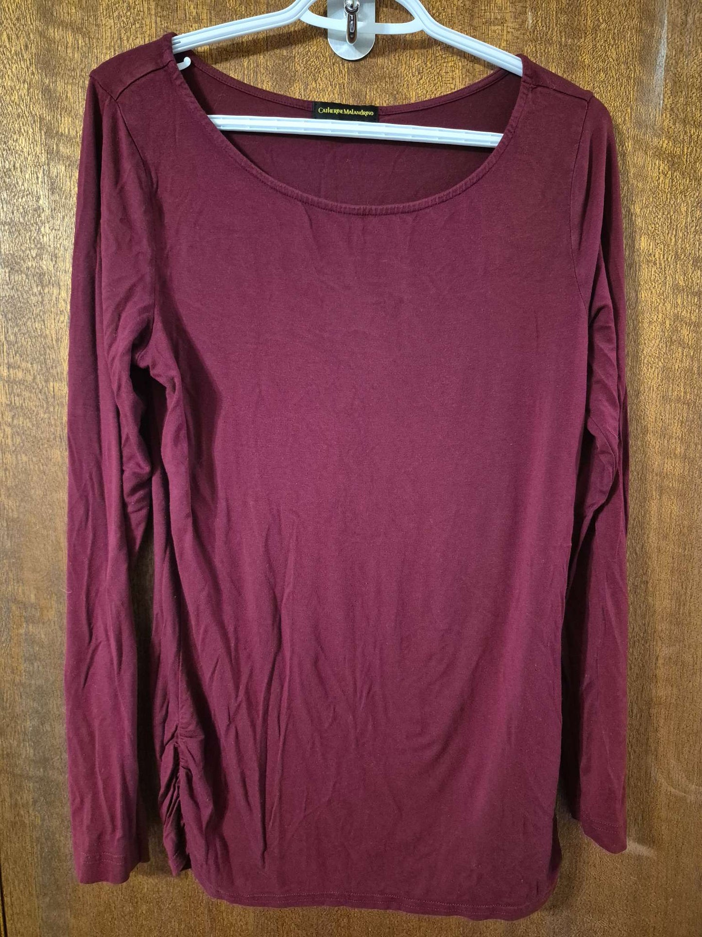 Red Long Sleeve Maternity Top, Medium, Maternity M (8-10)