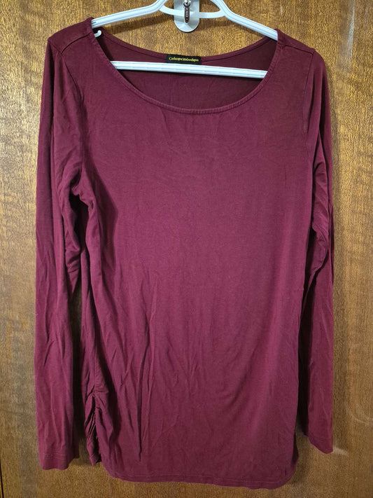 Red Long Sleeve Maternity Top, Medium, Maternity M (8-10)