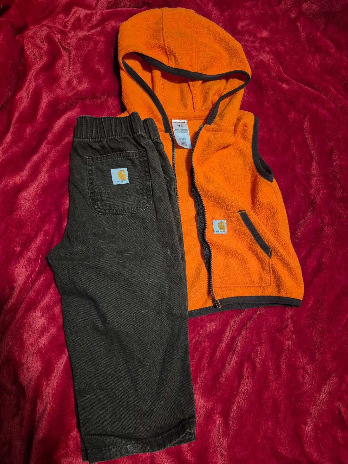Carhartt outfit, black, orange, brown, Kids 18 Month (12-18M)