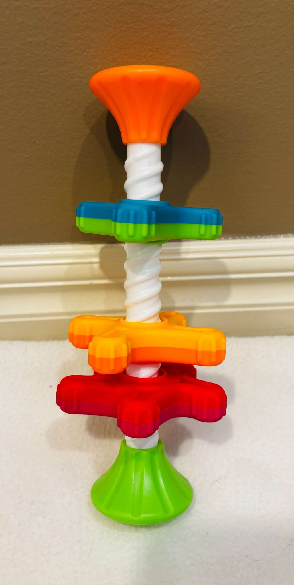 Fat Brain Toys MiniSpinny, Oball & Halilit Baby Toy Bundle – 3 Pieces