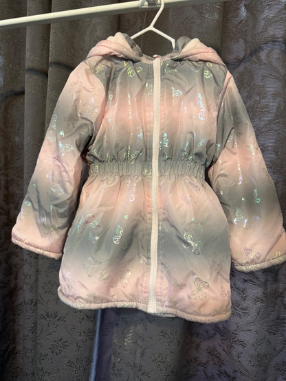 Butterfly Jacket (pink/grey), Kids 5/5T