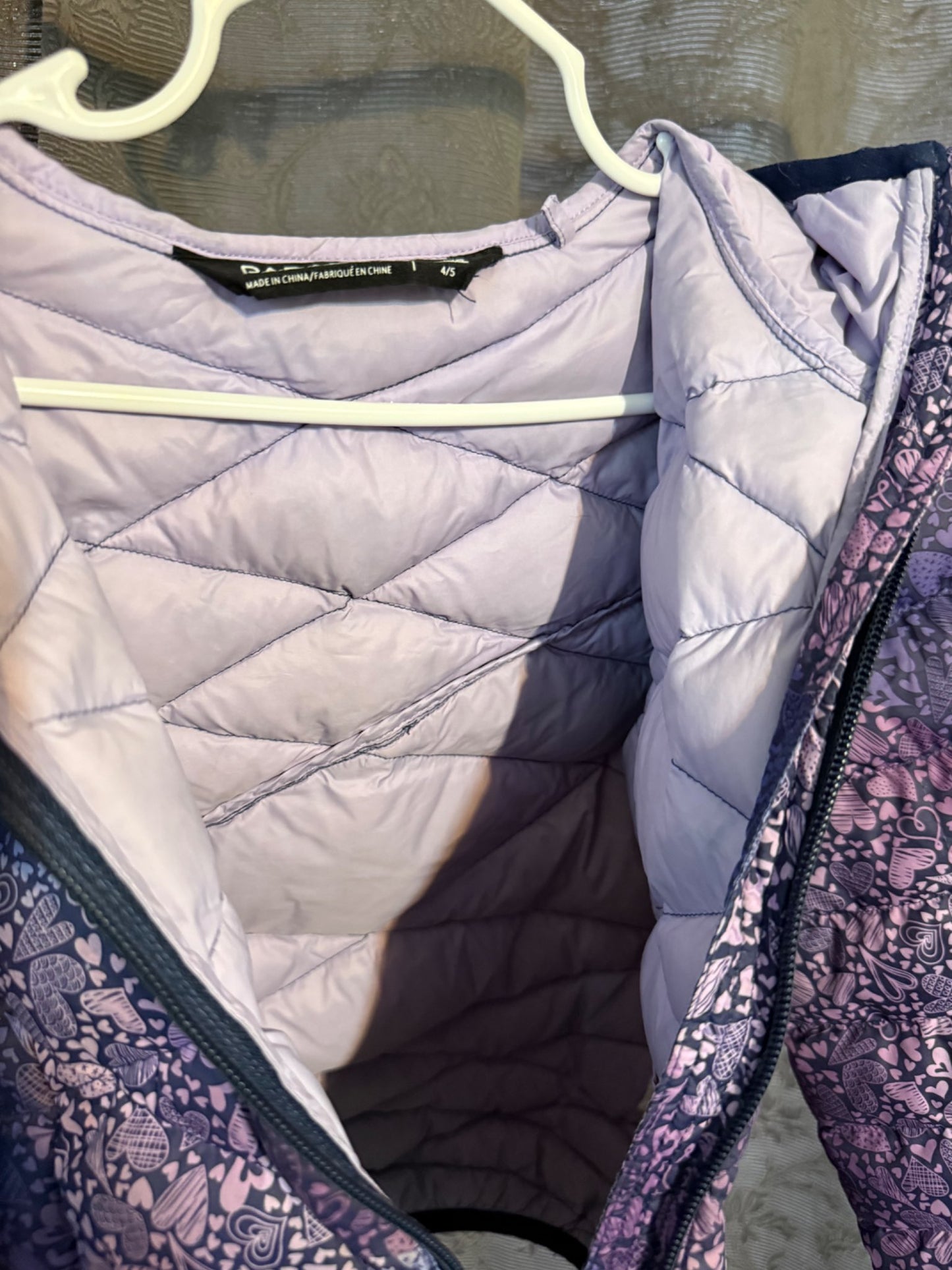 Puffy Heart Jacket (purple) 4/5T, Kids 4/4T