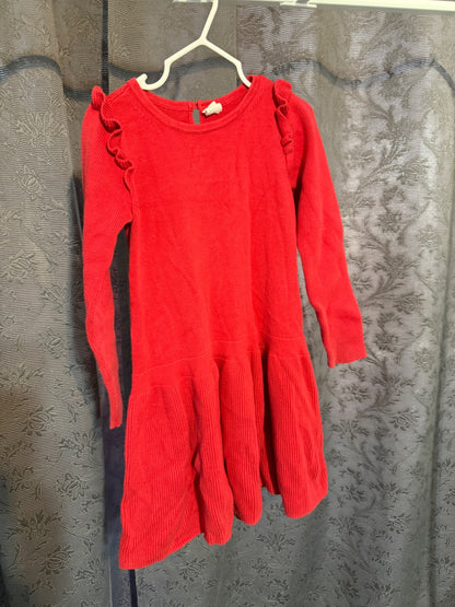 Red Knit Dress, Kids 5/5T