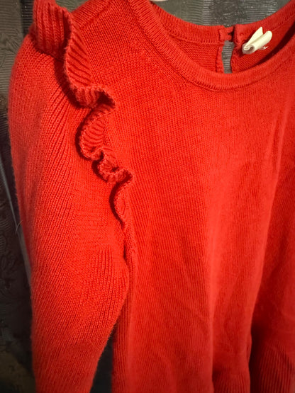 Red Knit Dress, Kids 5/5T