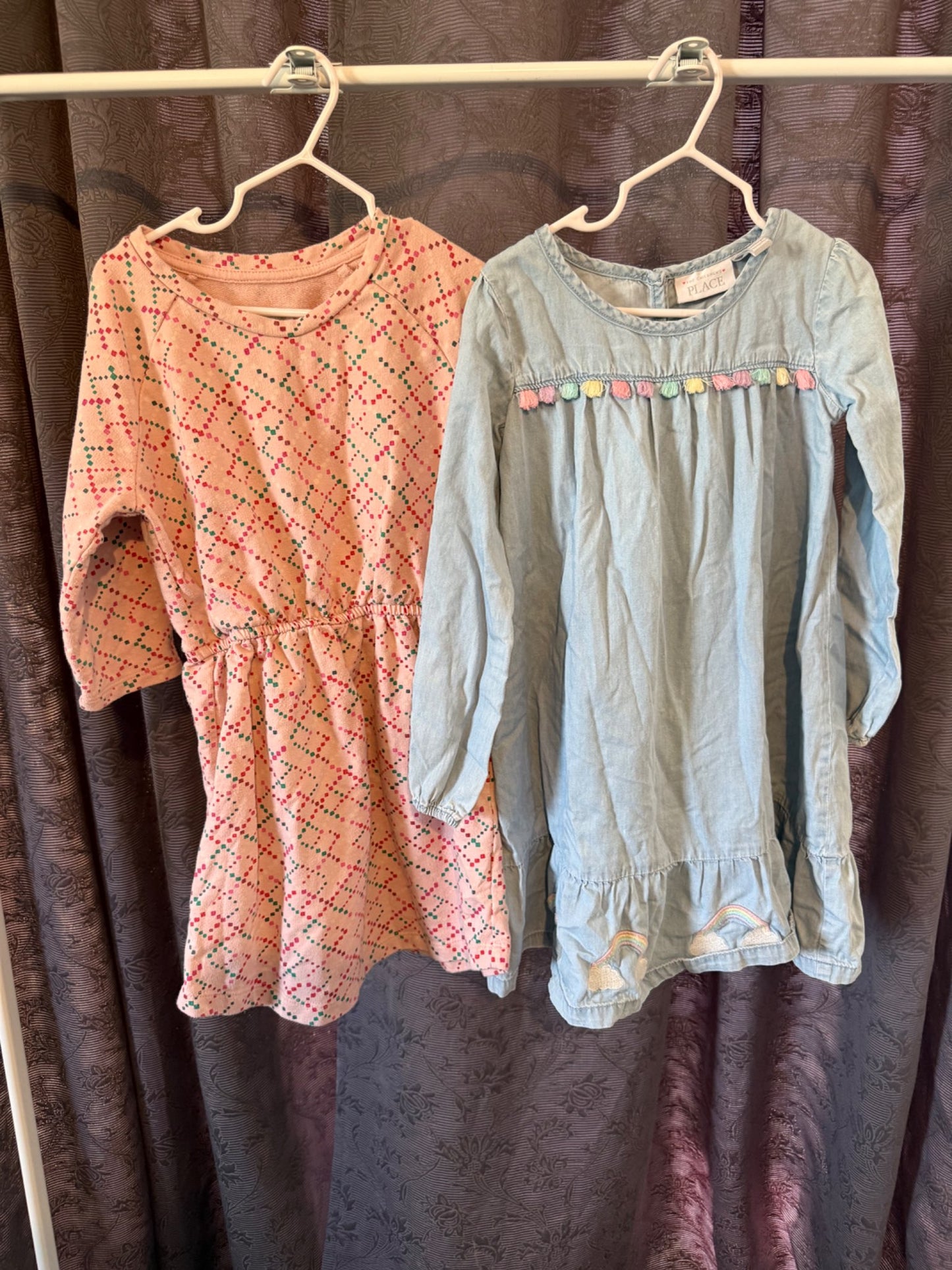 Long Sleeve Dresses x 2, Kids 5/5T
